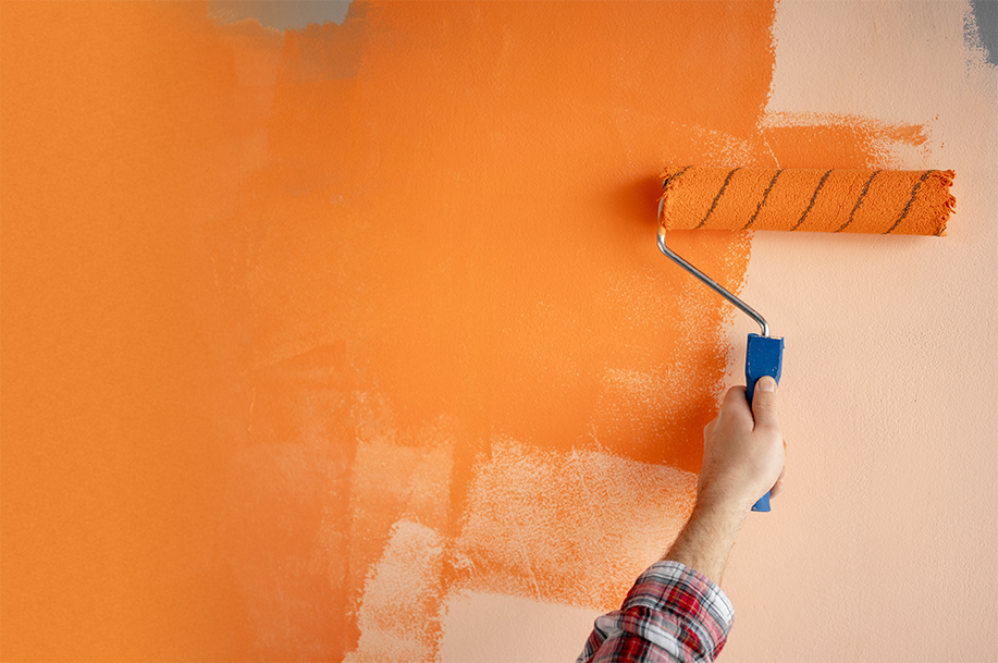 peinture au rouleau